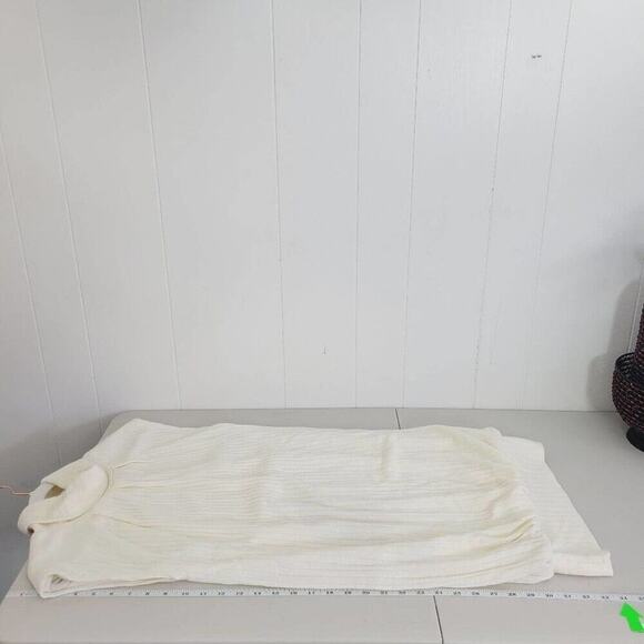 Maggy London Womens Wool Blend Ribbed Ivory Knit Sweater Dress Size 4 - Picture 12 of 14